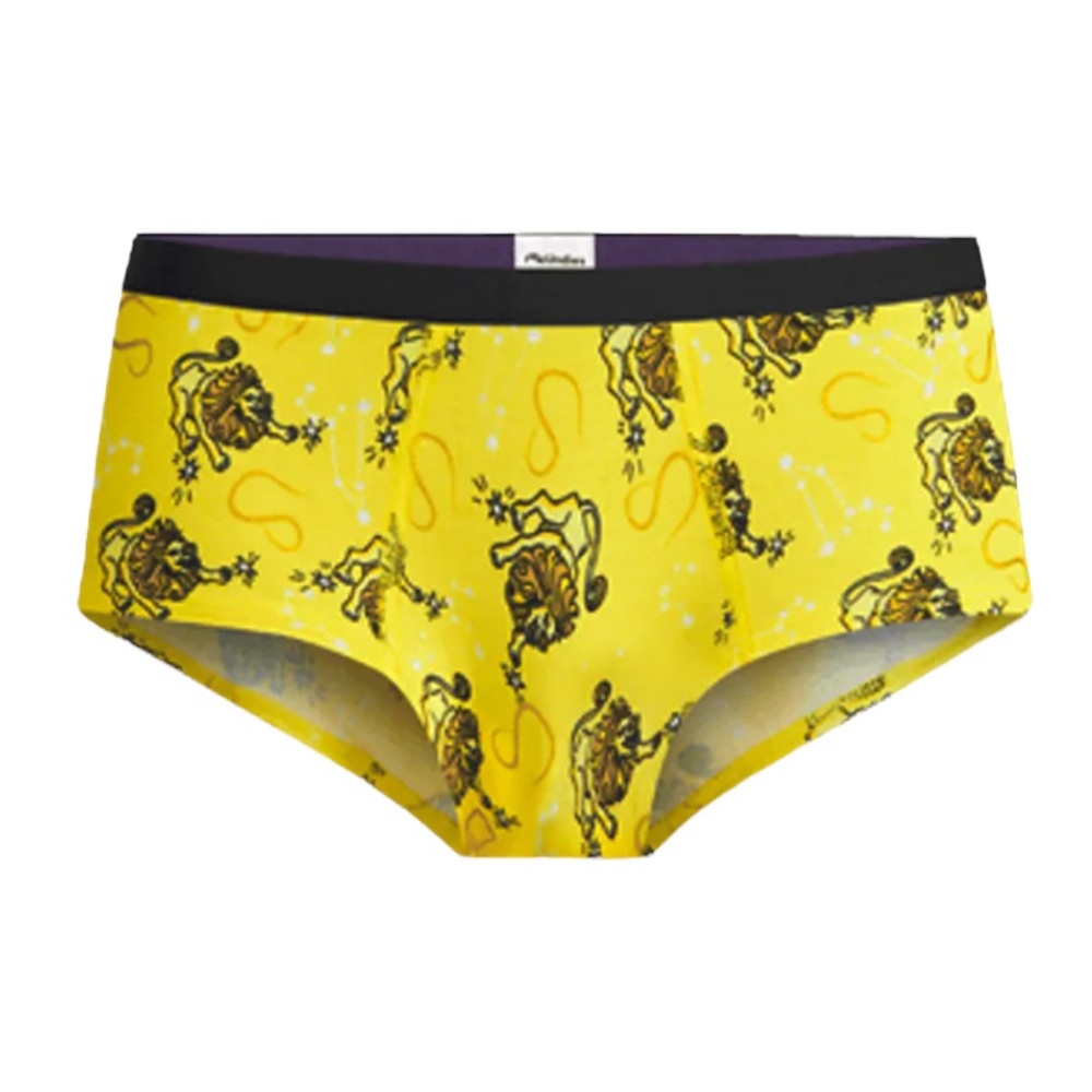 MeUndies Leo Zodiac Lion Metallic Yellow Cheeky Brief Underwear Panty NWT XXXL